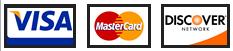 Visa, MasterCard, Discover accepted